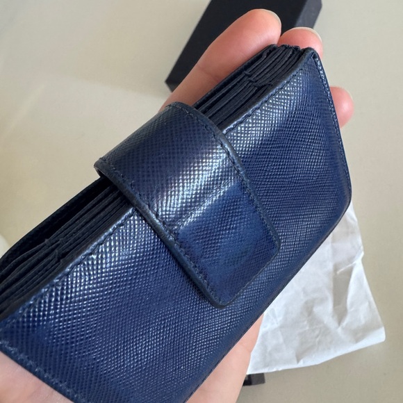 Prada Card Wallet Blue Saffiano Leather with box - Picture 5 of 8